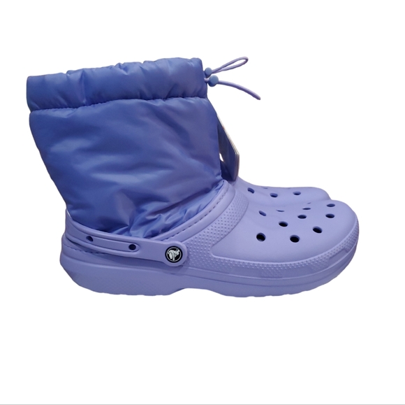 Crocs Classic Lined Neo Puff Boot Digital Violet Size M 12 / W 14 NWOB - Picture 5 of 11